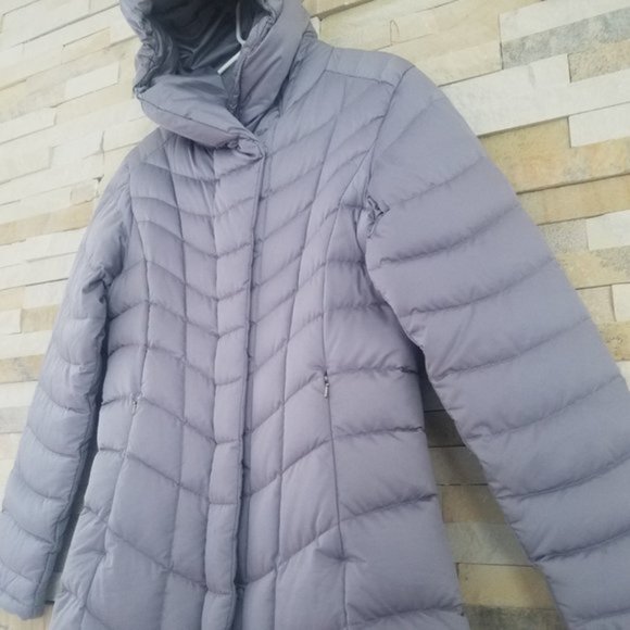 Patagonia Full Length Down Long Parka Jacket Small Winter Puffer Coat Silver Ski - Picture 2 of 6